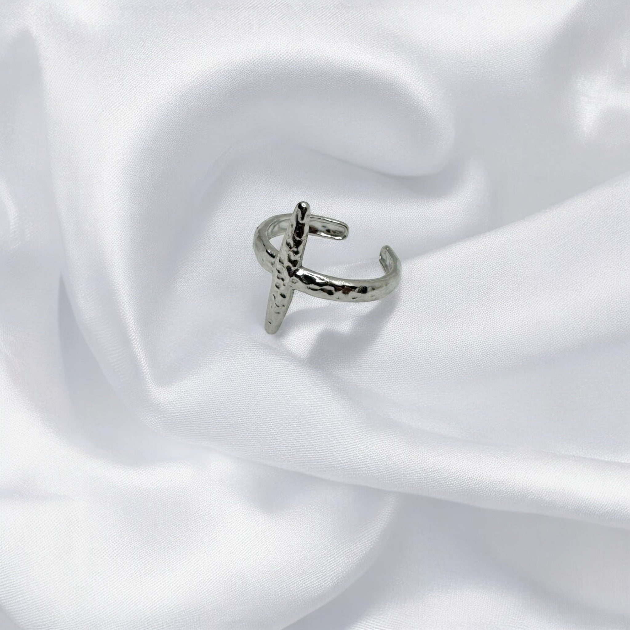 Anello orion silver regolabile Sharifa Crystals